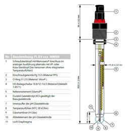 ProcessLine pH-Einstabmesskette mit Memosens®-Schraubsteckkopf (ATEX II 1/G), NTC 30 kOhm - SI Analytics